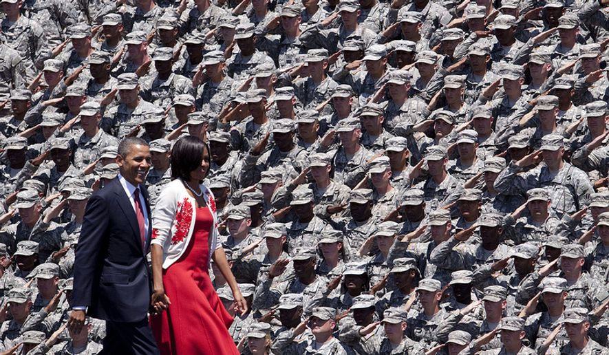 President Barack Obama and First Lady Michelle Obama visit Fort Stewart. (White House photo)