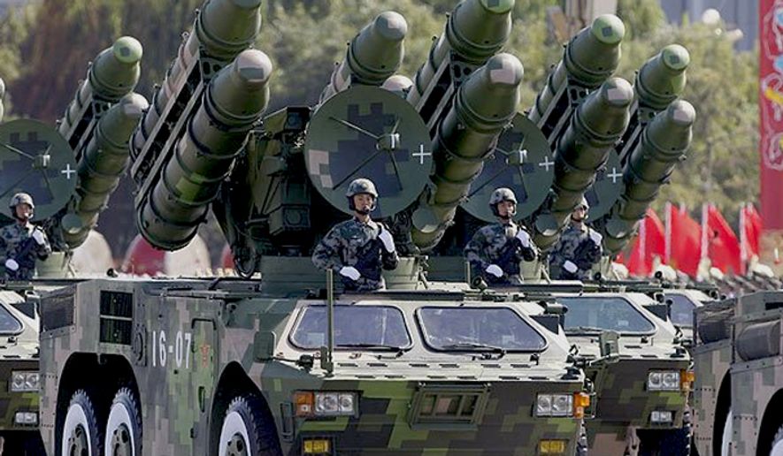 Missiles are displayed during a parade in Tiananmen Square, Beijing, China. (Associated Press) ** FILE **