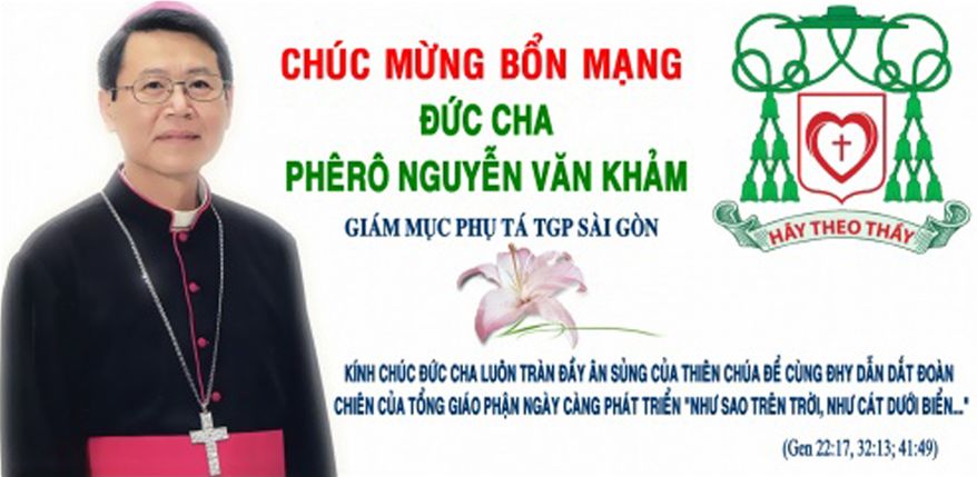 Bishop Peter Nguyen Van Kham seen in an offical graphic from the 2008 episcopal consecration.