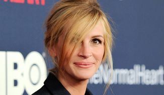 This May 12, 2014 file photo shows actress Julia Roberts at the premiere of HBO Films&#39; &amp;quot;The Normal Heart&amp;quot; at the Ziegfeld Theatre in New York. (Photo by Evan Agostini/Invision/AP, File)