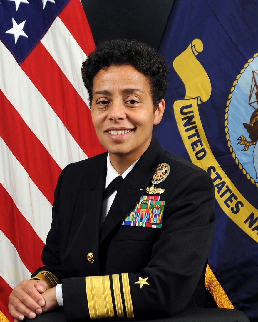 This photo provided by the U.S. Navy shows Michelle Janine Howard, promoted July 1, 2014, making her the Navy&#39;s first female four-star admiral. She will serve as the vice chief of naval operations, which makes her the No. 2 admiral in the Navy behind Gen. Jonathan Greenert, the chief of naval operations. (AP Photo/U.S. Navy, Monica A. King)