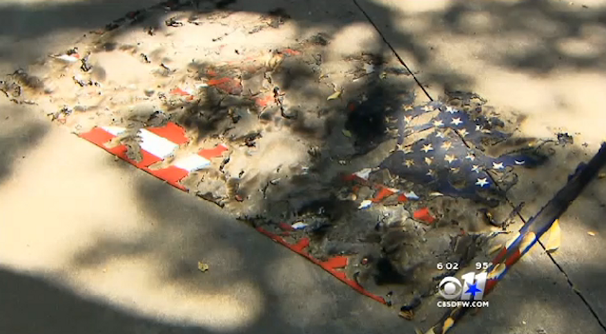 A least seven American flags have been burned throughout the Texas city of Weatherford, and authorities think the vandals responsible are trying to send a message. (CBS 11 News)