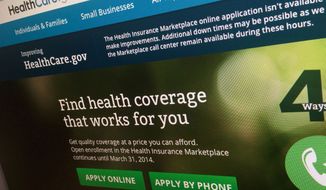 FILE - This Nov. 29, 2013, file photo shows a part of the HealthCare.gov website, photographed in Washington. The administration is warning hundreds of thousands of consumers they risk losing taxpayer-subsidized health insurance unless they act quickly to resolve issues about their citizenship and immigration status. (AP Photo/Jon Elswick, File) **FILE**