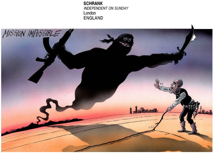 Obama and ISIS by Schrank, The Independent on Sunday, London, England