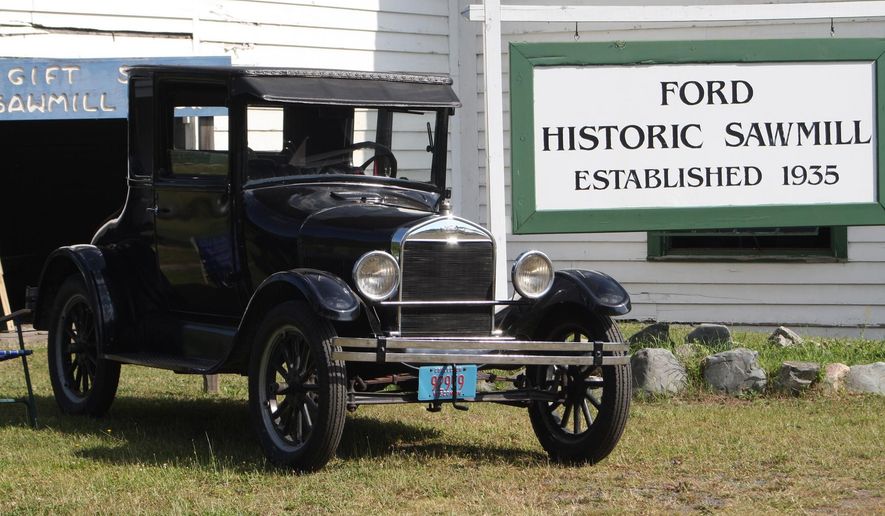 This photo taken on Aug. 9 photo and provided by Michigan Technological University from the Ford Center's 60th anniversary celebration in Alberta, Mich., shows a Model-T. The site that sprang out of Henry Ford's desire to produce wood for his automobiles continues on as a Michigan Technological University site for forest research. The 60th anniversary of the site's transfer to MTU was commemorated with a two-day celebration recently at the Ford Center, according to The Daily Mining Gazette of Houghton. (AP Photo/Michigan Technological University, Tara Bal)