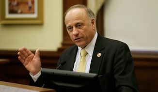 Rep. Steve King, Iowa Republican, is likely to hold on to his seat in the face of a strong pro-immigration political action committee effort to defeat him, polls show. The contest reflects the prominence of the border issue this election season. (Associated Press)