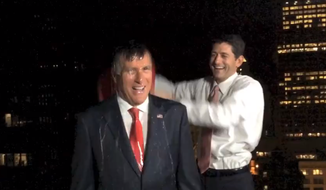 Former presidential candidate Mitt Romney took the ALS Ice Bucket Challenge with a little help from his former running mate, Rep. Paul Ryan.