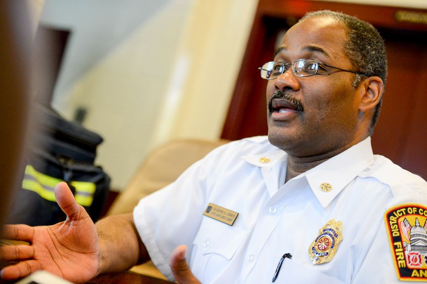 Washington, D.C. Interim Fire Chief Eugene Jones at Engine 11 in Colombia Heights, Washington, D.C., Friday, August 22, 2014. (Andrew Harnik/The Washington Times)