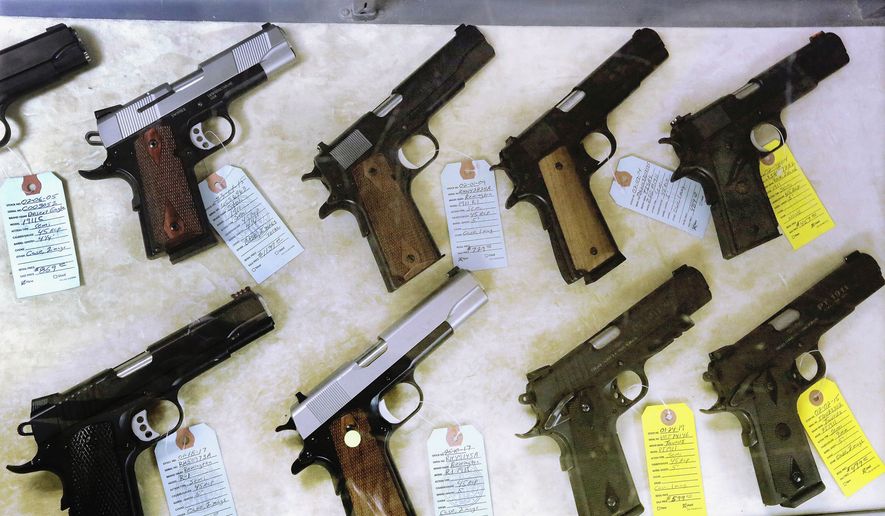 A Virginia state Senate panel on Wednesday advanced a modified version of a bill that would prevent people convicted of domestic abuse crimes from possessing or transporting a gun. (AP Photo/Seth Perlman, File)