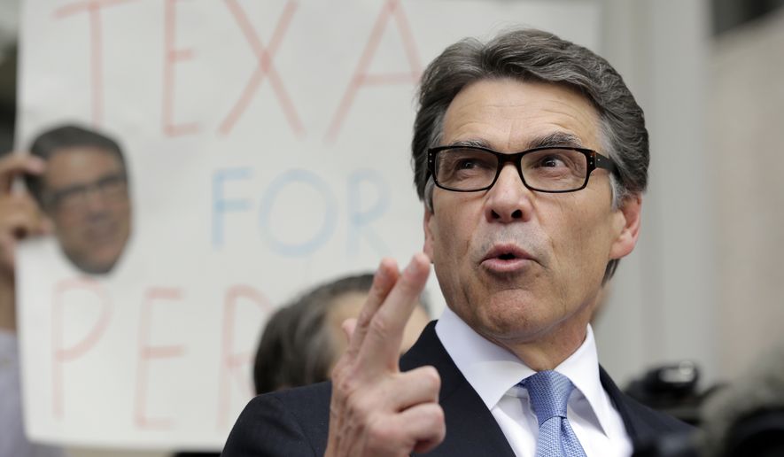 Texas Gov. Rick Perry&#39;s lawyers are claiming that his vetoing of funds for the state&#39;s public corruption unit falls under First Amendment protections. (AP Photo/Eric Gay, File)
