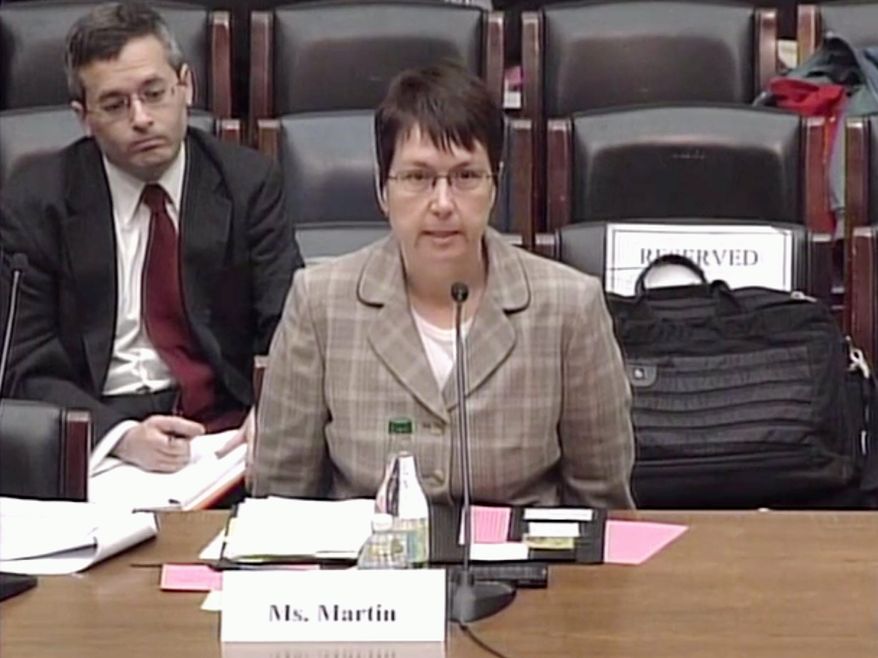 Angela Martin is questioned by Congressman Patrick T. McHenry, Chairman of the Oversight and Investigations Subcommittee, about the alleged discrimination and retaliation she faced at the CFPB. (youtube)