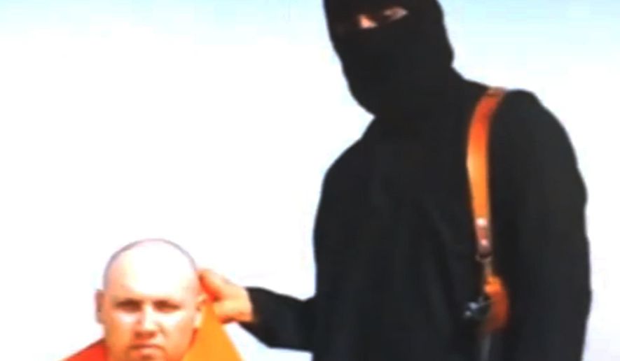 This still image from an undated video released by Islamic State militants on Tuesday, Aug. 19, 2014, purports to show journalist Steven Sotloff being held by the militant group. The Islamic State group has threatened to kill Sotloff if the United States doesn&#x27;t stop its strikes against them in Iraq. Sotloff&#x27;s mother, Shirley Sotloff, pleaded for his release Wednesday, Aug. 27, 2014, in a video message aimed directly at his captors that aired on the Al-Arabiya television network. (AP Photo)