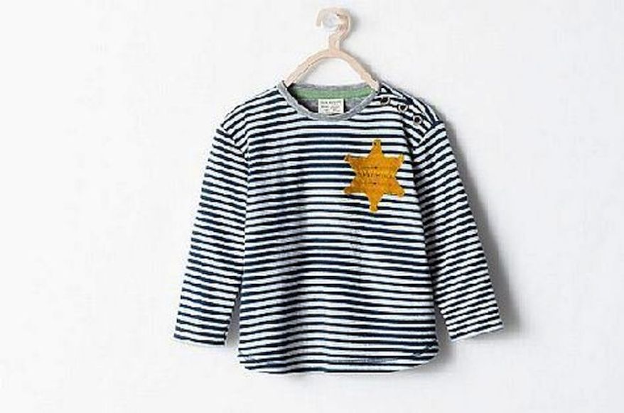 Spanish clothing retailer Zara yanked a shirt from its shelves after complaints that it too closely resembled the uniforms Holocaust victims were forced to wear while imprisoned in concentration camps. (Zara.com/Jewish Press)