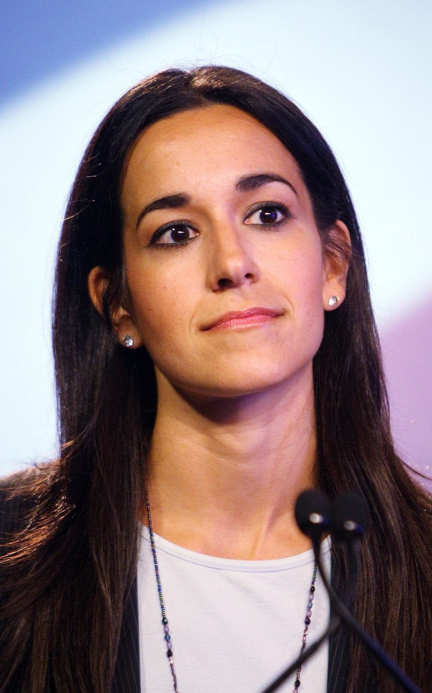 Republican State Rep. Marilinda Garcia is seen before a televised debate for the 2nd Congressional District at WMUR, Wednesday, Sept. 3, 2014 in Manchester, N.H. The winner of next week's state primary will face U.S. Rep. Annie Kuster, a Democrat seeking a second term. (AP Photo/Jim Cole)