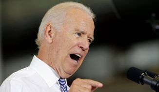 Vice President Joseph R. Biden galvanized the press and jolted the public when he vowed to pursue the Islamic State &quot;to the gates of Hell&quot; during an appearance at a New Hampshire shipyard Wednesday. (Associated Press)