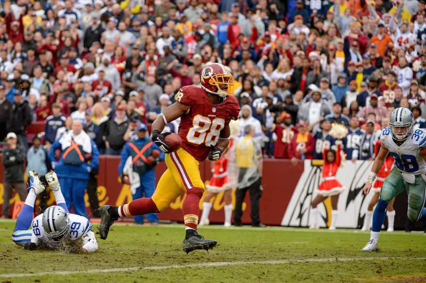 Redskins receiver Pierre Garcon likely won't approach triple digits in receptions again. (Andrew Harnik/The Washington Times)