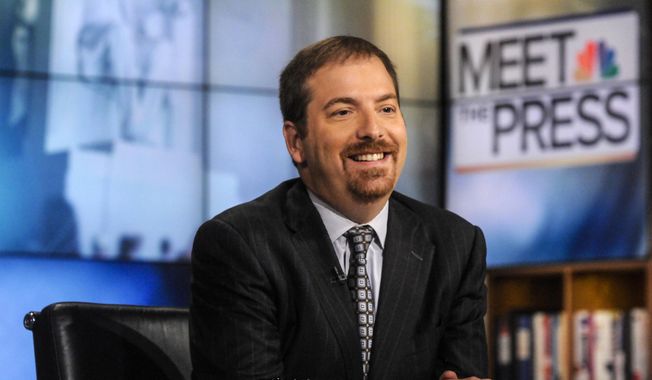 NBC political director Chuck Todd sits in the studio of &quot;Meet the Press&quot; in Washington on Sept. 1, 2013. (Associated Press/NBC) ** FILE **