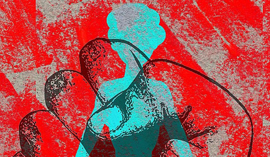Illustration on domestic violence by Alexander Hunter/The Washington Times