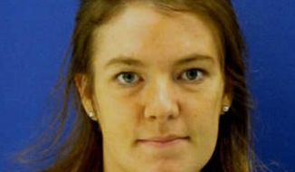 This undated handout image provided by the Montgomery County, Md., Police Department, shows Catherine Hoggle, 27, of Clarksburg. Police are looking her two missing children, 3-year-old Sarah Hoggle and 2-year-old Jacob Hoggle. (AP Photo/Montgomery County, Md., Police Department)

