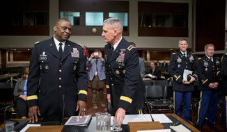 Gen. Lloyd J. Austin III (left), commander of the U.S. Central Command, had wanted to be more aggressive in using ground troops in Iraq but did not win his superiors&#39; or the White House&#39;s OK. (Associated Press)