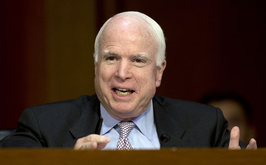 Sen. John McCain, Arizona Republican. (AP Photo/Carolyn Kaster)