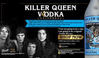 British rock band Queen has unveiled its very own &quot;Killer Queen&quot; vodka to celebrate late frontman&#x27;s Freddie Mercury favorite drink of choice. (QueenOnline.com)