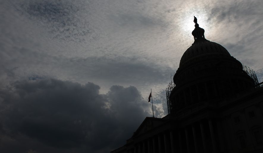 Scaffolding continues to go up on the dome of the U.S. Capitol Building, Washington, D.C., Thursday, September 18, 2014. (Andrew Harnik/The Washington Times)