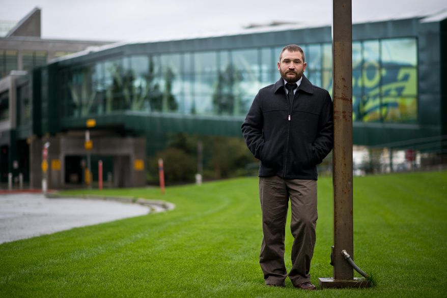 Army veteran Brian Fausett is studying natural sciences at the University of Alaska Anchorage. (AP Photo/Alaska Dispatch News, Marc Lester)