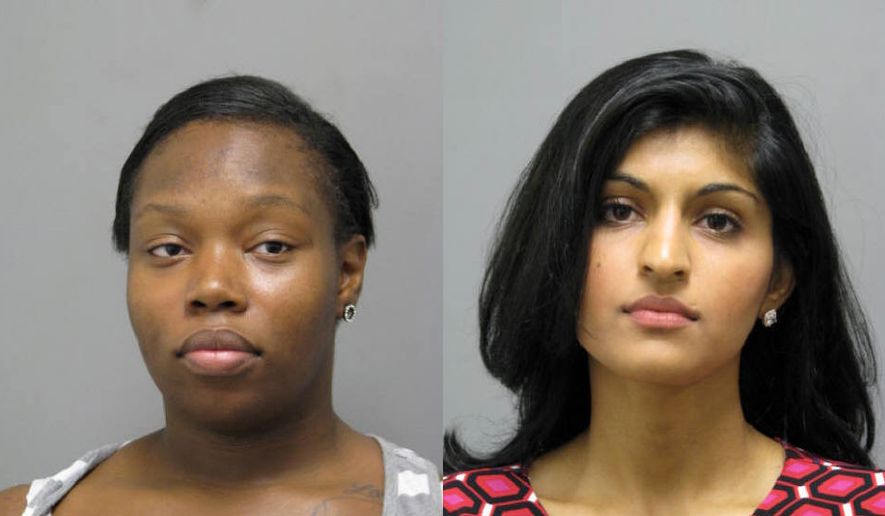 Theresa Brown (left) and Nadia Choudhry (right) have been charged in connection with an incident in which police say a 13-month-old was bitten at a Woodbridge preschool (Photo courtesy of Prince William County Police Department)