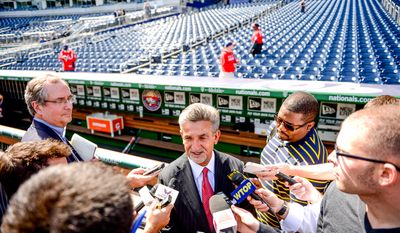 Washington Capitals Chairman &amp; Owner Ted Leonsis speaks to reporters following a press conference announcing the 2015 Bridgestone NHL Winter Classic held at Nationals Park, Washington, D.C., Tuesday, September 23, 2014. (Andrew Harnik/The Washington Times)
