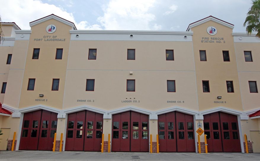 ADVANCE FOR THE WEEKEND OF SEPT. 27-28 AND THEREAFTER - Fort Lauderdale's Station 2, which covers the middlle Northwest, the middle Southeast and Downtown, was ranked as the busiest station in the United States by Firehouse magazine, in front of the second busiest Los Angeles City. Last year the station, which has seven trucks, responded to about 25,000. On any given day the station's seven trucks respond to fires, car accidents, drownings and medical emergencies. (AP Photo/The Miami Herald, Charles Trainor Jr.) MAGS OUT