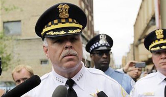 Chicago Police Superintendent Garry McCarthy speaks to the media on May 21, 2012 in Chicago. (Associated Press) ** FILE **