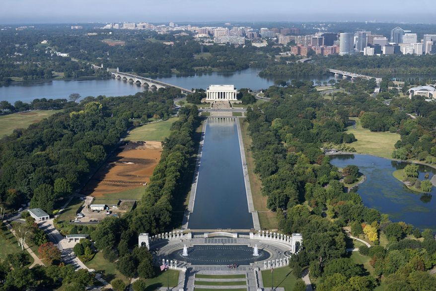 The latest project vying for turf on the National Mall in Washington is the Global War on Terror Memorial, which last week got a $1 million donation from NewDay USA. (Associated Press/File)