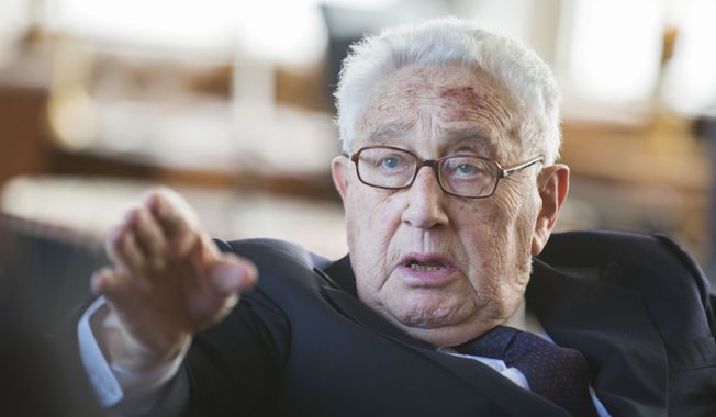 Former Secretary of State Henry Kissinger (Associated Press) **FILE**
