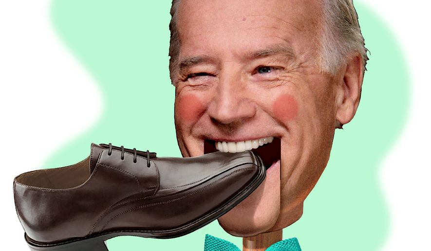 Illustration on Joe Biden, gaffe-prone vice president by Alexander Hunter/The Washington Times