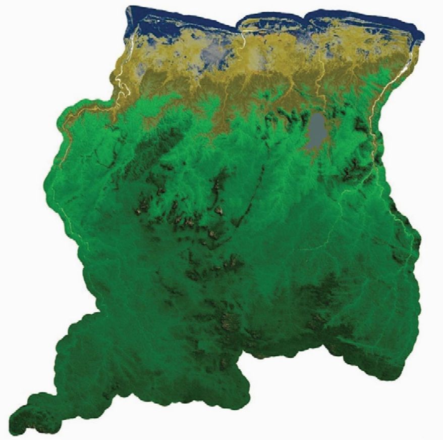 (Map: Courtesy Government of Suriname)