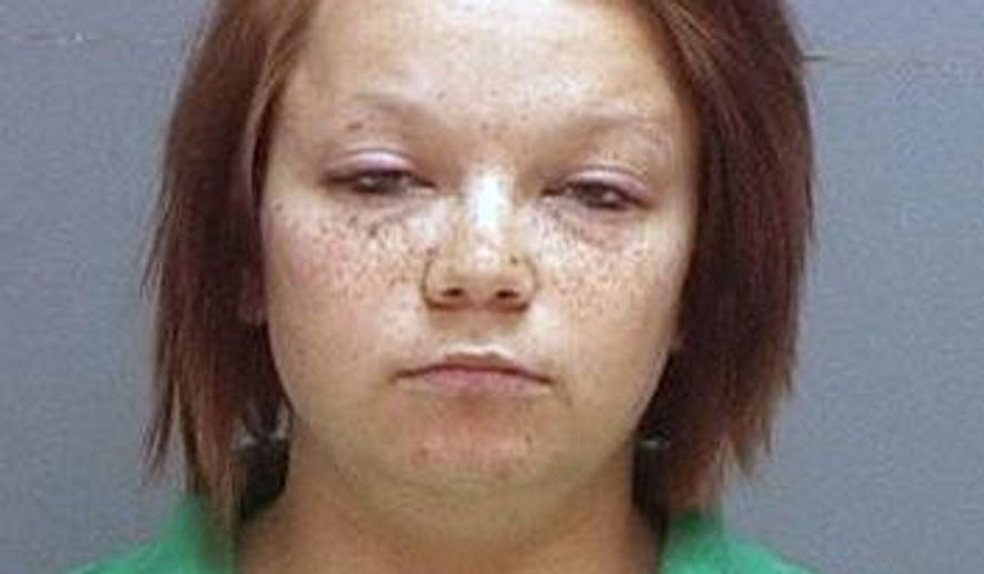FILE - In this undated file photo provided by the Salt Lake County Sheriff shows Alicia Marie Englert, 23, who was arrested Tuesday, Aug. 26, 2014 on suspicion of attempted murder. Prosecutors agreed to a significant bail reduction Monday for Englert accused of leaving her newborn baby in a trash can to die. Bail for Alicia Marie Englert was reduced to $25,000. Englert will also be evaluated to see if she's mentally competent to stand trial on an attempted murder charge. (AP Photo/Salt Lake County Sheriff, File)