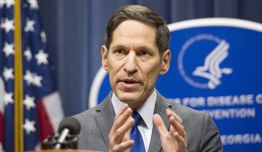 In this Oct. 12, 2014, file photo, Dr. Tom Frieden, then-head of the Centers for Disease Control and Prevention, speaks at a news conference in Atlanta. (AP Photo/John Amis, File)