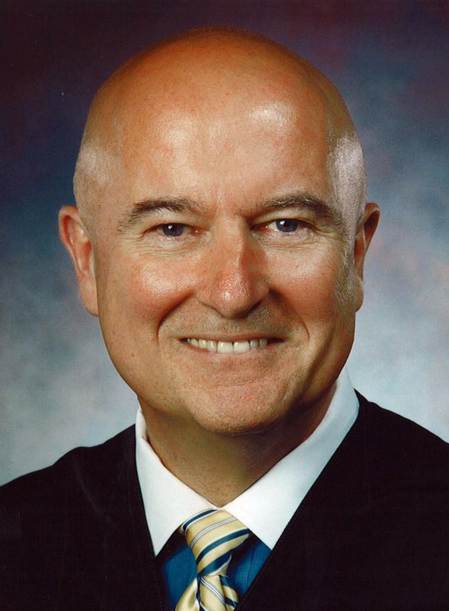 In this undated photo released in 2007 by the McCaffery campaign office, Pennsylvania Supreme Court Judge Seamus McCaffery is shown. McCaffery stepped down Monday, Oct. 27, 2014, over his participation in a state government pornographic email scandal that involved employees of the attorney general's office. A judicial ethics board said it would drop its investigation of him as a result. McCaffery also agreed not to seek senior judge status nor seek elective judicial office again. (AP Photo/McCaffery campaign office, File) NO SALES