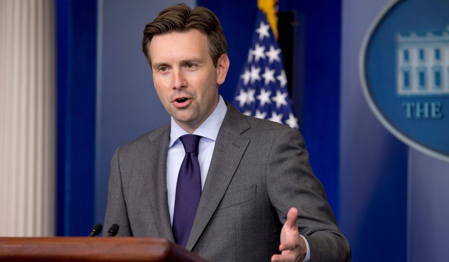 White House press secretary Josh Earnest was among those who joined in the diplomatic uproar over an anonymous &quot;chicken[***] remark about Israeli Prime Minister Benjamin Netanyahu. (Associated Press)