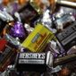 In this April 21, 2010 file photo, Hershey&#39;s miniatures and kisses are displayed in Tampa, Fla. (AP Photo/Chris O&#39;Meara, file)