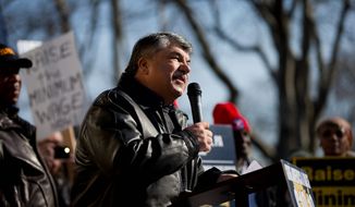 AFL-CIO President Richard Trumka said the group would not endorse any 2016 Democratic candidate who continued President Obama&#39;s economic policies. (associated press)