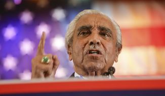 Rep. Charles Rangel speaks during a rally for Lieutenant Governor candidate Kathy Hochul and Gov. Andrew Cuomo Thursday, Oct. 30, 2014, in New York. (AP Photo/Frank Franklin II) ** FILE **