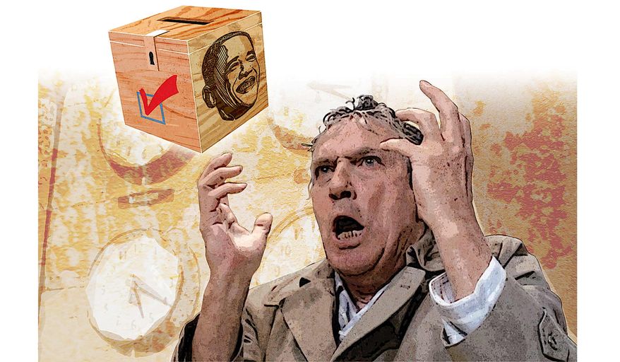 Peter Finch Mad as Hell Illustration by Greg Groesch/The Washington Times