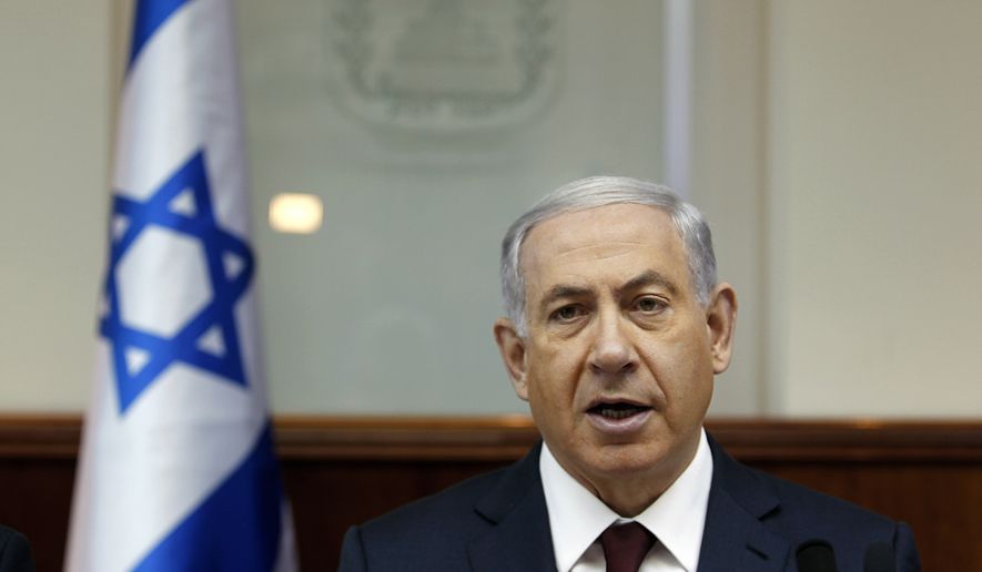 Israel&#x27;s Prime Minister Benjamin Netanyahu chairs the weekly cabinet meeting in Jerusalem, Sunday, Nov. 2, 2014. (AP Photo/Ronen Zvulun, Pool)