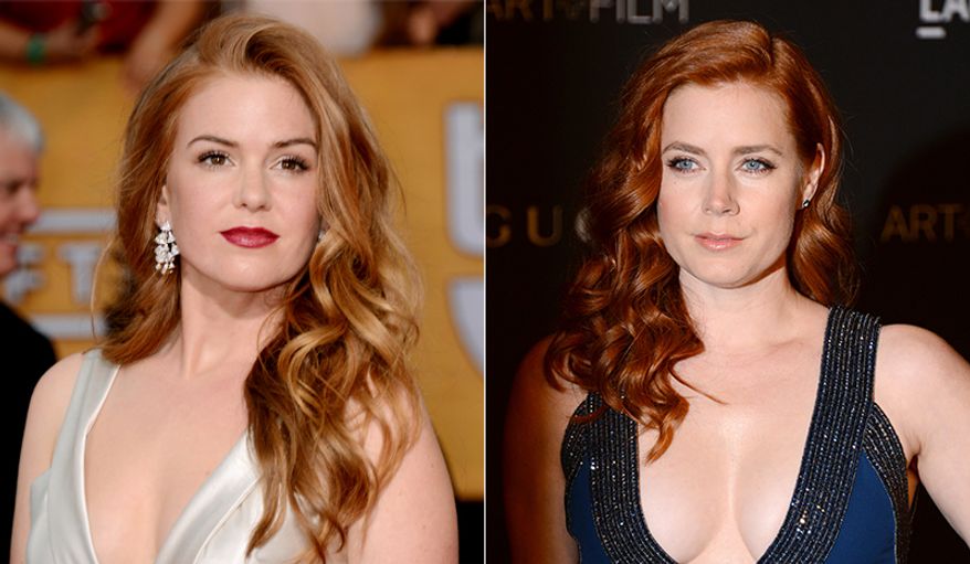 Actresses Isla Fisher, left, and Amy Adams.