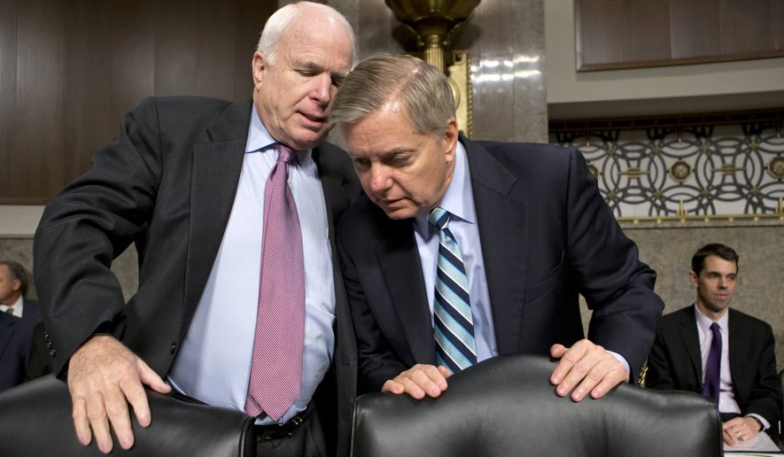The Republican takeover of the Senate may pave the way for Sen. John McCain (left) and other GOP foreign policy hawks like Sen. Lindsey Graham to try to play &quot;back-seat driver&quot; to the White House, but at the end of the day, &quot;if the president doesn&#39;t want to do what they push for, that&#39;s entirely up to him,&quot; said one senior congressional aide. (Associated Press)