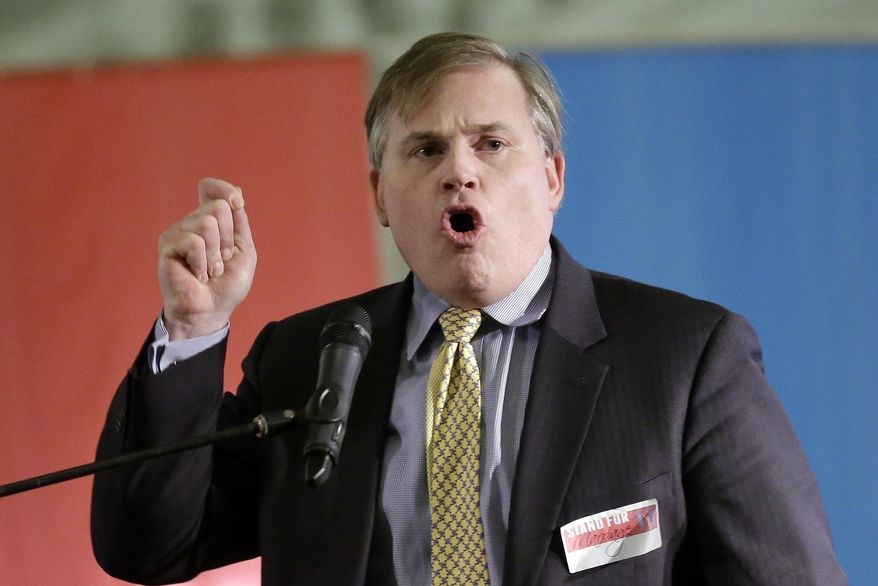 FILE - In this Jan. 28, 2014 file photo, Brian Brown, president of the National Organization for Marriage, speaks during a rally for the opponents of gay marriage at the Utah State Capitol in Salt Lake City. The 2-1 ruling Thursday Nov. 6, 2014 by the Cincinnati-based 6th U.S. Circuit Court of Appeals _ affecting laws in Ohio, Michigan, Kentucky and Tennessee _ ran counter to a wave of recent federal court rulings striking down state bans on same-sex marriage and boosting the number of states that allow it to 32. Brown welcomed the new possibility that a split in appeals court rulings would oblige the Supreme Court to take up the issue, which it sidestepped last month. (AP Photo/Rick Bowmer, File)