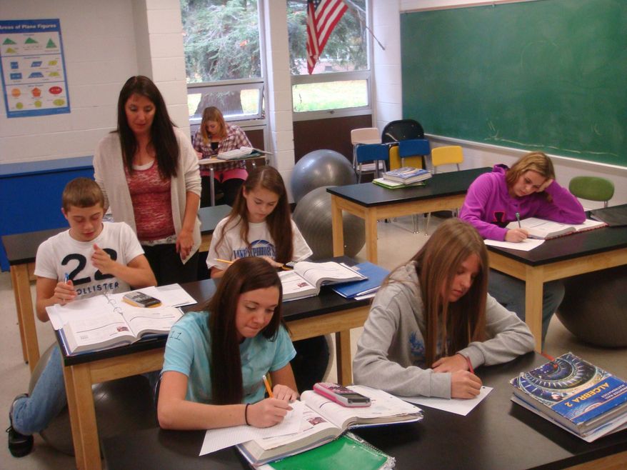 An American classroom in early fall. (AP Photo/The Alpena News, Paige Trisko)