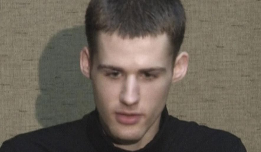 In this image taken from video, U.S. citizen Matthew Todd Miller speaks at an undisclosed location in North Korea Friday, Aug. 1, 2014. The US announced Saturday the release of Americans Miller and Kenneth Bae who were detained in North Korea, saying they're on way home. (AP Photo/APTN)